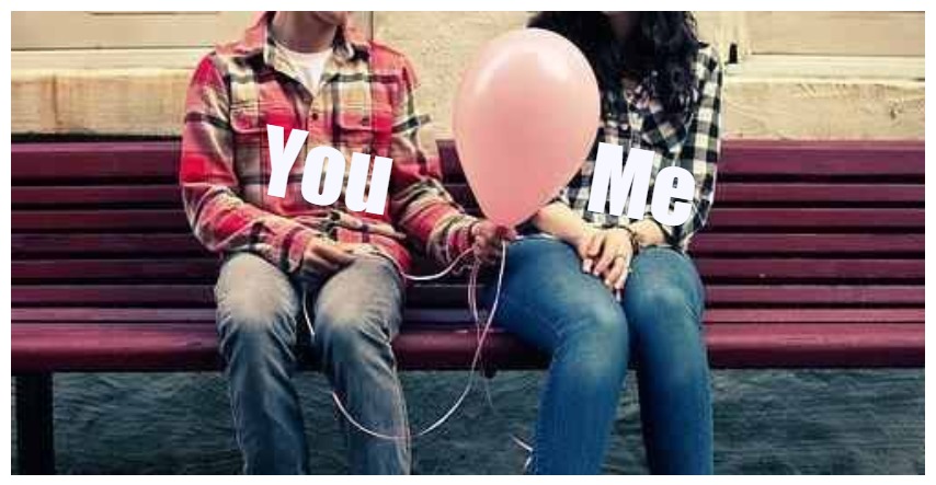 Balloon You Me Love Postcard