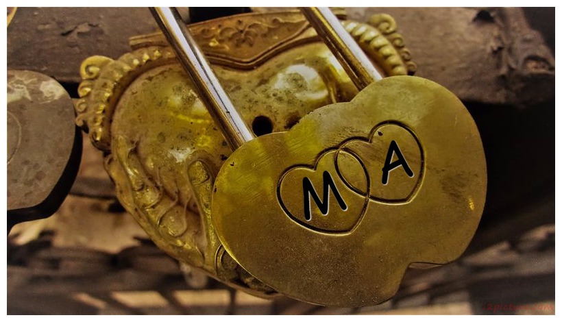 Your Name On A Heart Shaped Lock Postcard