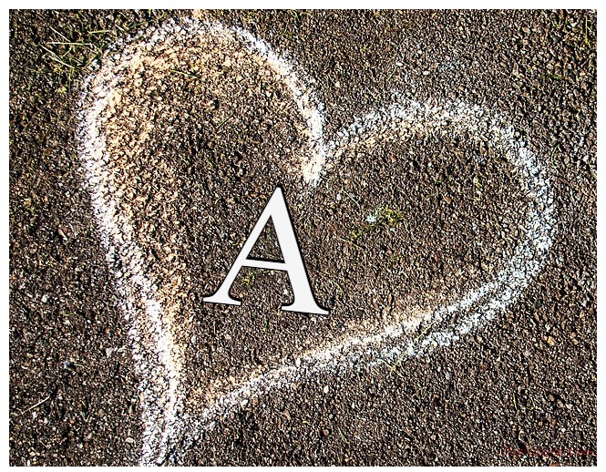 Your Lover's Name On The Heart Of Chalk Postcard