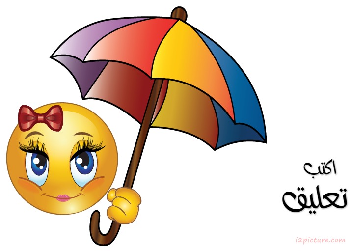Smiley Face Girl  Umbrella Postcard