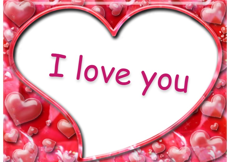 Heart I Love U Postcard