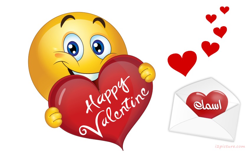 Happy Valentine Smileys Postcard