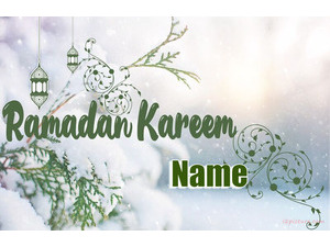 Write your name on the background of Ramadan Kareem 3