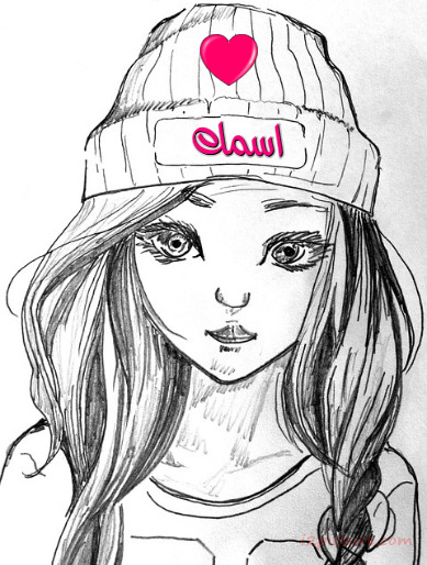 Sketch Girl Postcard