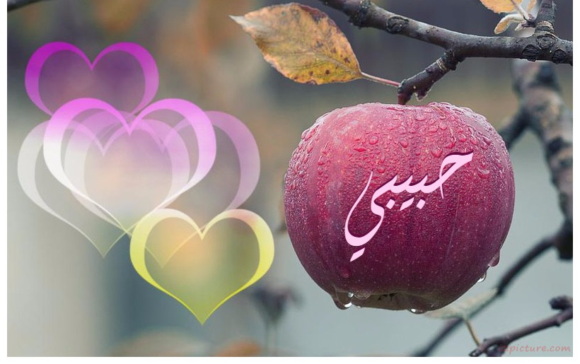 Your Lover's Name On An Apple And Transparent Hearts Postcard