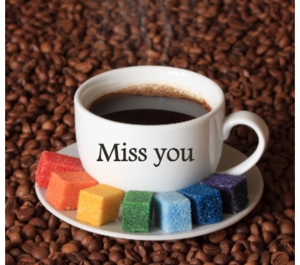Miss You Coffee Postcard