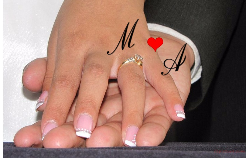 Your Name And Your Lover At The Hands Of The Rings 3 Postcard