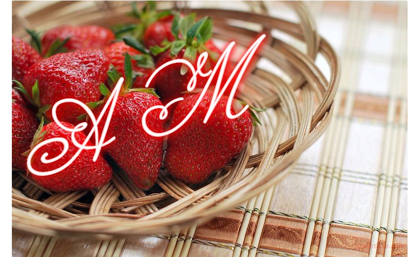 Your Lover's Name On A Platter Strawberry Postcard