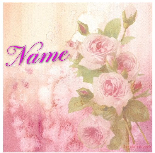 Your Name And Your Lover On A Bunch Of Flowers Postcard