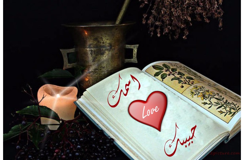 Your Name And The Name Of Your Lover In The Book Postcard