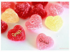 Your lover's name on the candy hearts