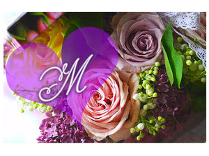 Your lover's name on colorful flowers 