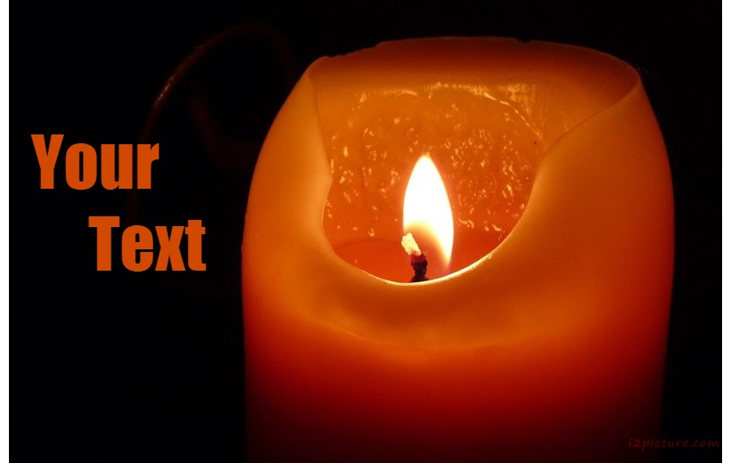 Candle Luminous Orange Postcard