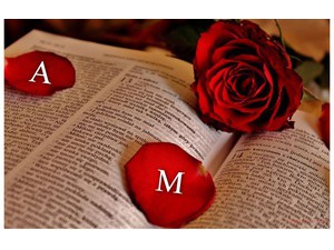 Your lover's name on the book and a rose